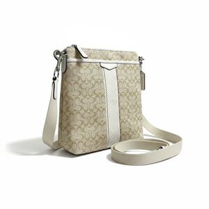 Coach Signature Camera-Style Crossbody | Cream Snake-Embossed Leather